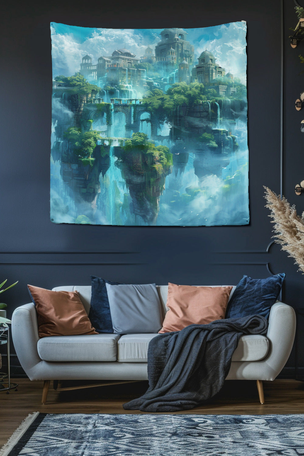 Floating Islands Decorative Wall Tapestry MysMuse - Premium Decorative Wall Tapestry from MysMuse - Just $25.99! Shop now at Mysterious Muse