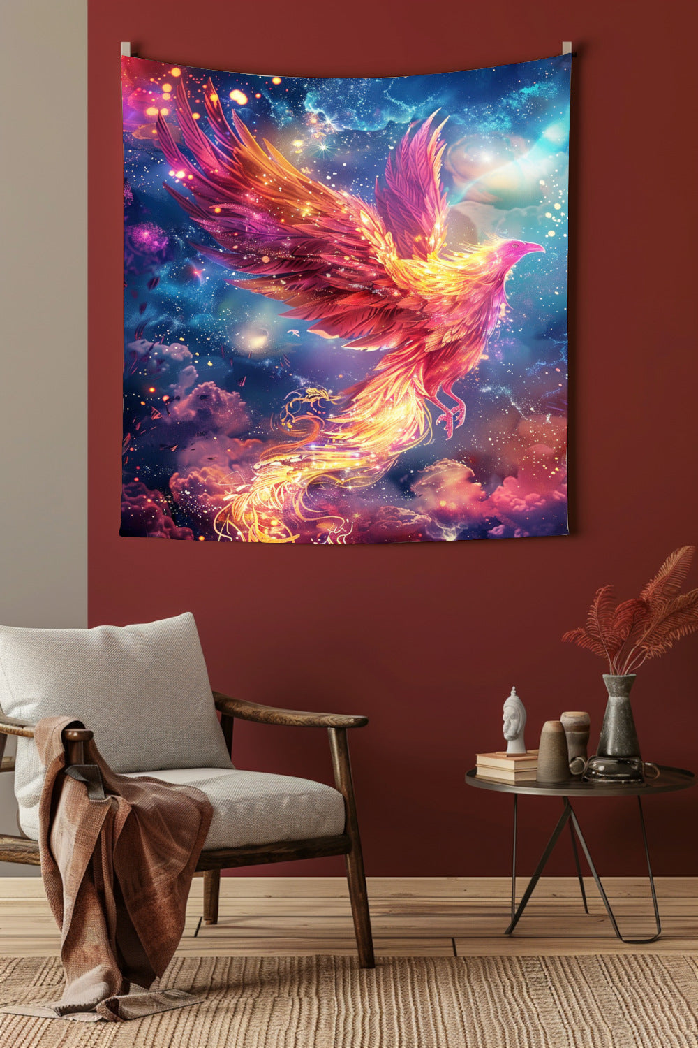 Astral Phoenix Decorative Wall Tapestry MysMuse - Premium Decorative Wall Tapestry from MysMuse - Just $26.99! Shop now at Mysterious Muse