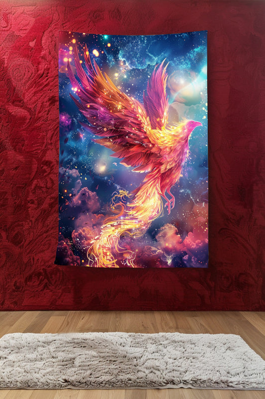 Astral Phoenix Decorative Wall Tapestry MysMuse - Premium Decorative Wall Tapestry from MysMuse - Just $26.99! Shop now at Mysterious Muse