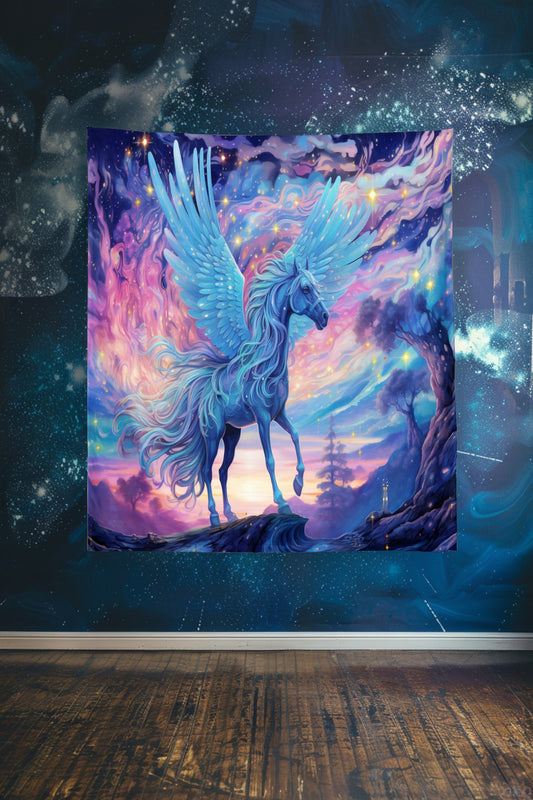 Celestial Pegasus Decorative Wall Tapestry MysMuse - Premium Decorative Wall Tapestry from MysMuse - Just $25.99! Shop now at Mysterious Muse