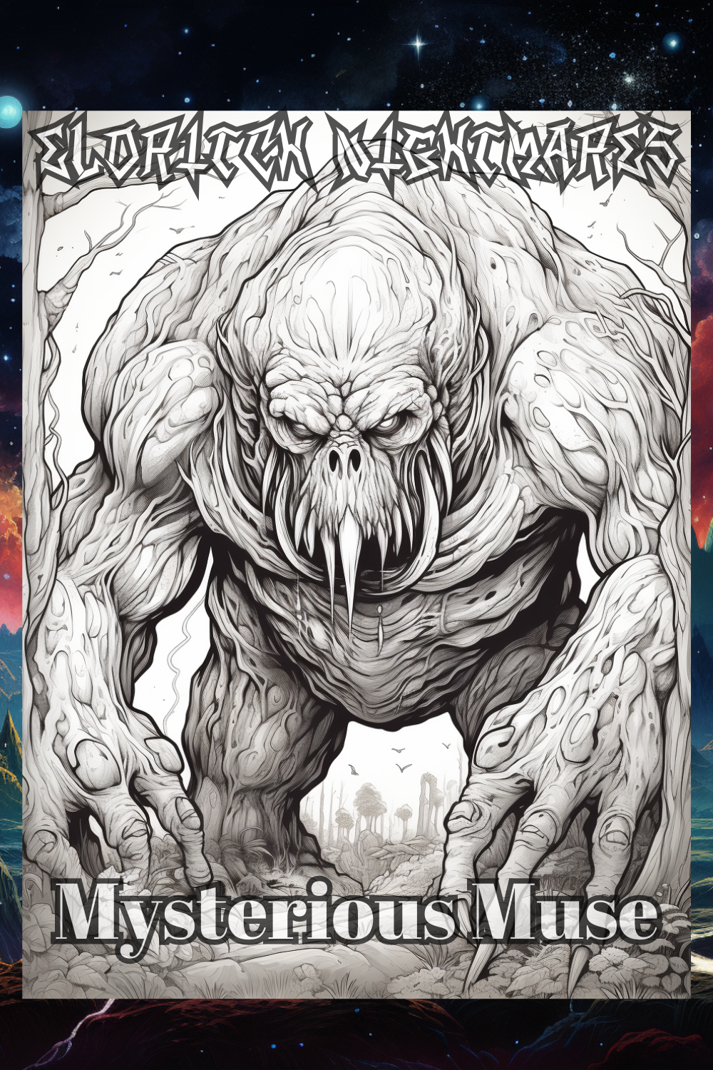 Eldritch Nightmare: Scary Eldritch Creatures and Cosmic Horror Coloring Book (Digital Download) - Premium Coloring Book from Mysterious Muse - Just $3! Shop now at Mysterious Muse