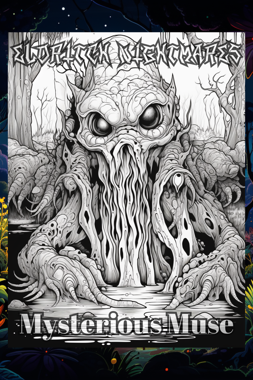 Eldritch Nightmare: Scary Eldritch Creatures and Cosmic Horror Coloring Book (Digital Download) - Premium Coloring Book from Mysterious Muse - Just $3! Shop now at Mysterious Muse