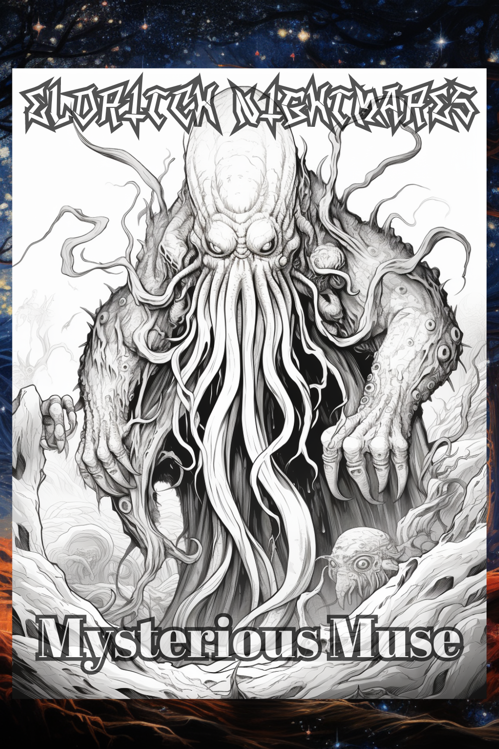 Eldritch Nightmare: Scary Eldritch Creatures and Cosmic Horror Coloring Book (Digital Download) - Premium Coloring Book from Mysterious Muse - Just $3! Shop now at Mysterious Muse