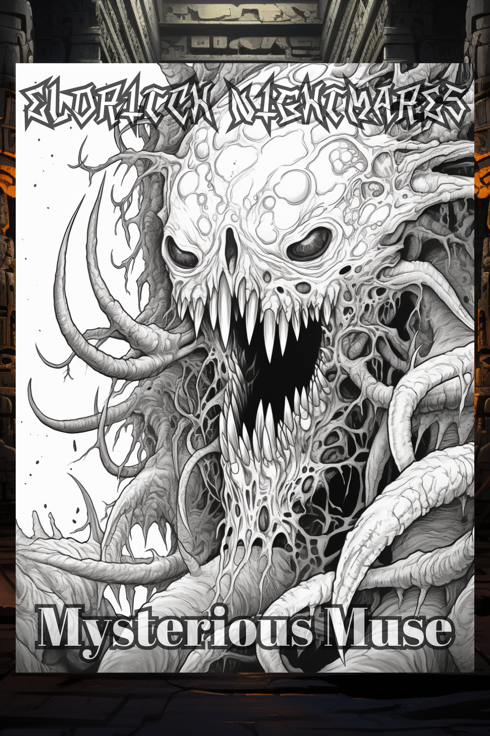 Eldritch Nightmare: Scary Eldritch Creatures and Cosmic Horror Coloring Book (Digital Download) - Premium Coloring Book from Mysterious Muse - Just $3! Shop now at Mysterious Muse