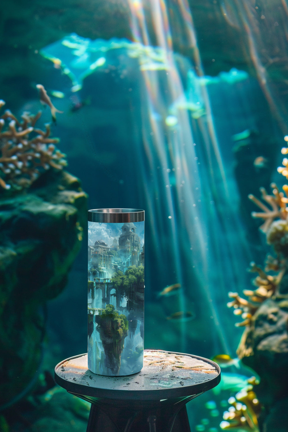 Floating Islands Steel Tumbler Drinkware MysMuse - Premium Tumbler from MysMuse - Just $37.95! Shop now at Mysterious Muse