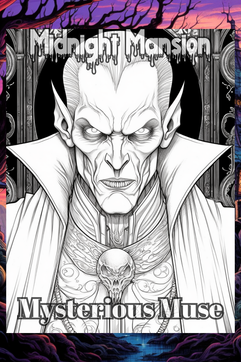 Midnight Mansion: Scary Creatures and Monsters Coloring Book - Premium Coloring Book from Mysterious Muse - Just $7.75! Shop now at Mysterious Muse