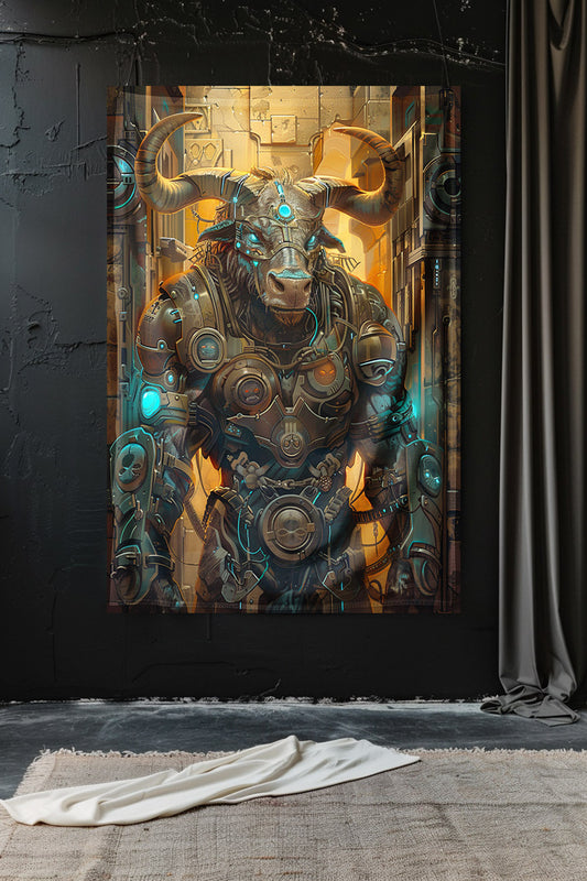 Cyberforge Minotaur Decorative Wall Tapestry MysMuse - Premium Decorative Wall Tapestry from MysMuse - Just $26.99! Shop now at Mysterious Muse