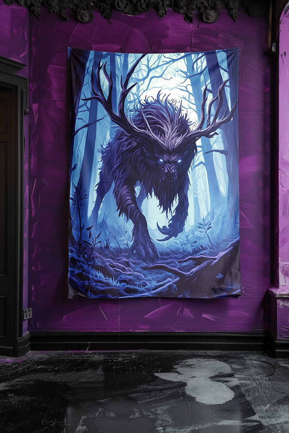 Ebonwood Shadowbeast Decorative Wall Tapestry MysMuse - Premium Decorative Wall Tapestry from MysMuse - Just $26.99! Shop now at Mysterious Muse