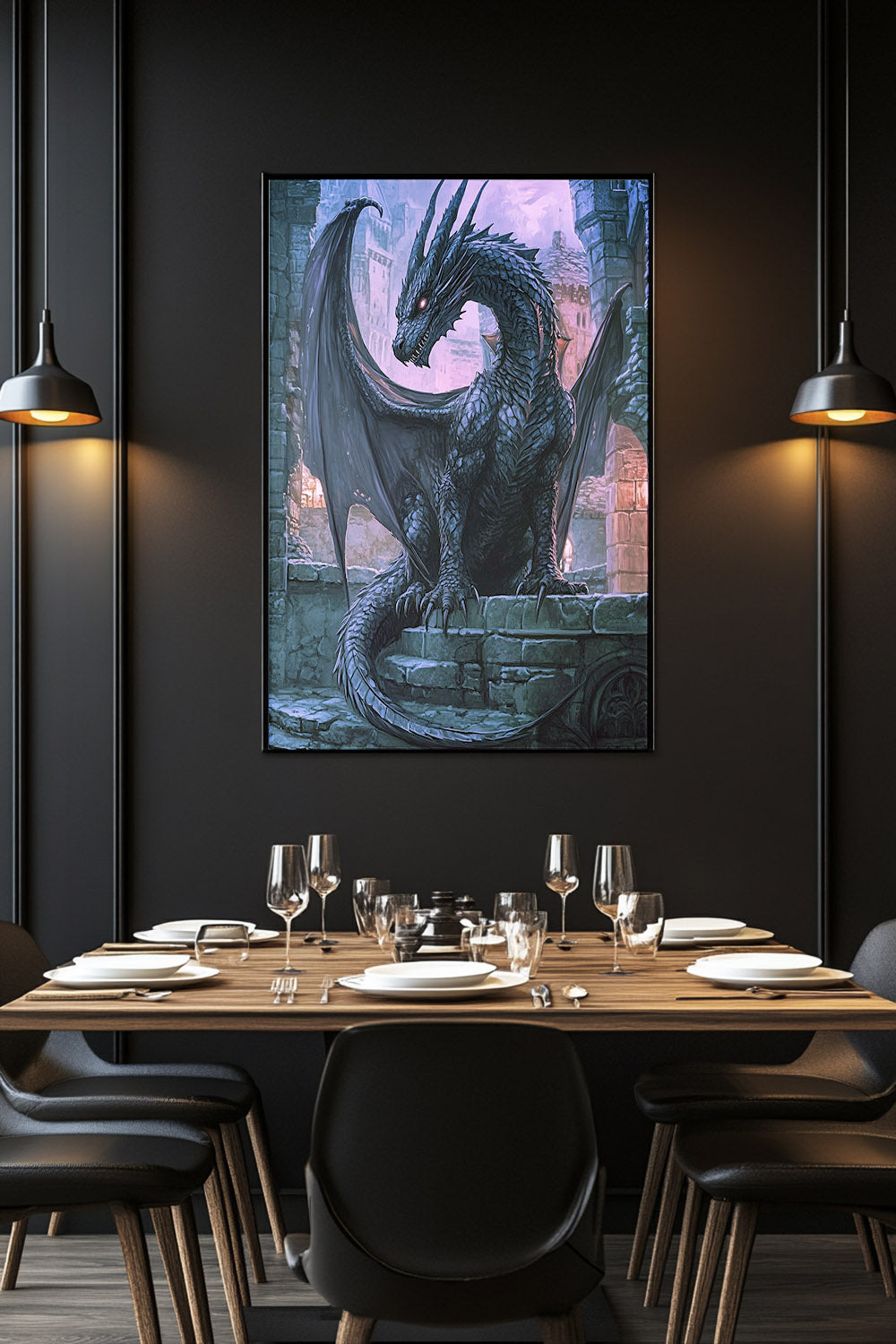 Ebonfire Guardian Matte Vertical Posters MysMuse. - Premium Matte Vertical Posters from MysMuse - Just $16.95! Shop now at Mysterious Muse