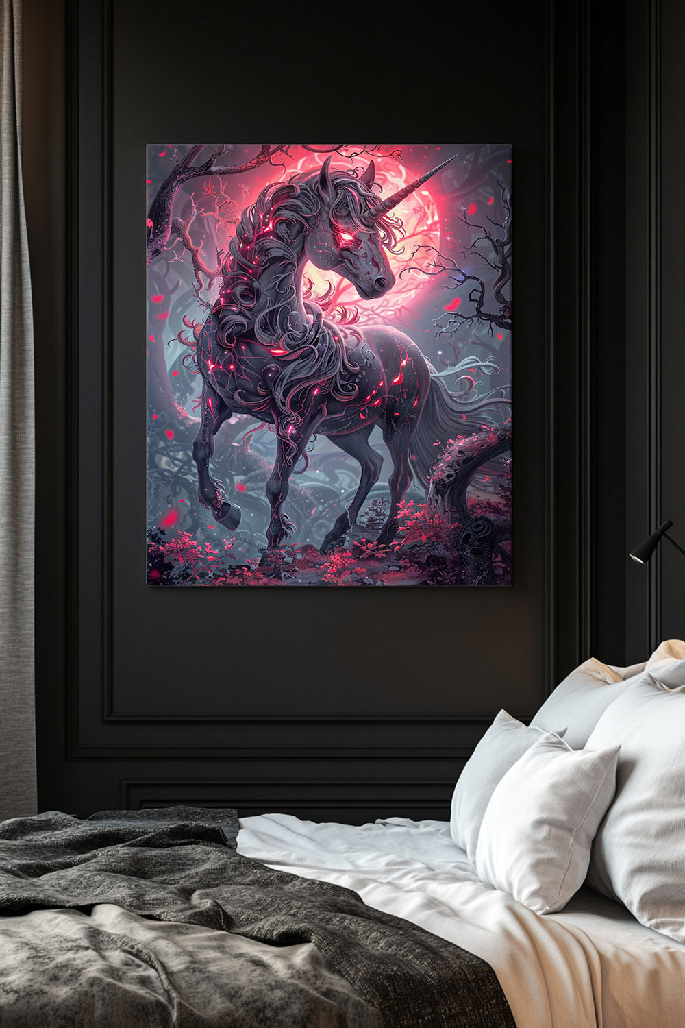 Nightmare Unicorn Matte Canvas Prints MysMuse - Premium Matte Canvas Prints from MysMuse - Just $41.99! Shop now at Mysterious Muse