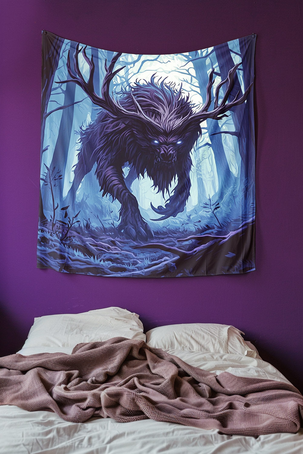 Ebonwood Shadowbeast Decorative Wall Tapestry MysMuse - Premium Decorative Wall Tapestry from MysMuse - Just $26.99! Shop now at Mysterious Muse