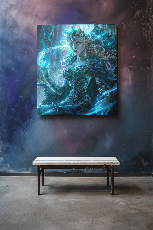 Frostborn Elven Empress Matte Canvas Prints MysMuse - Premium Matte Canvas Prints from MysMuse - Just $41.99! Shop now at Mysterious Muse