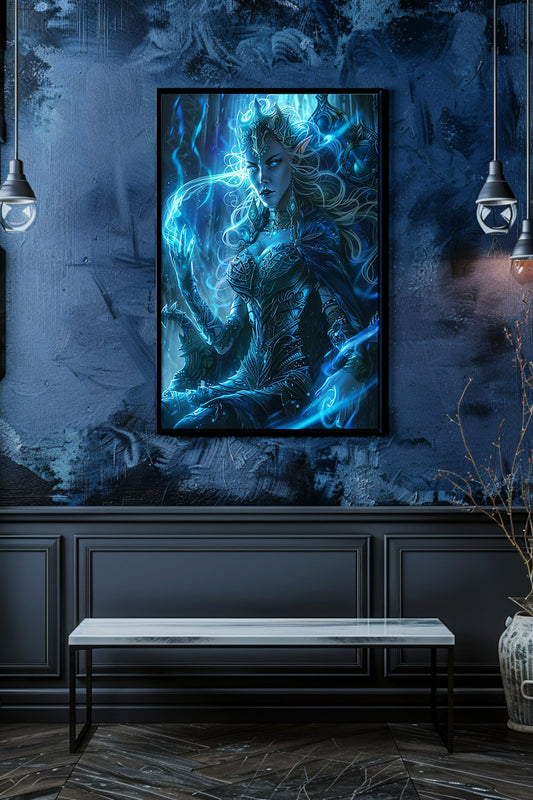 Frostborn Elven Empress Matte Vertical Posters MysMuse. - Premium Matte Vertical Posters from MysMuse - Just $16.95! Shop now at Mysterious Muse